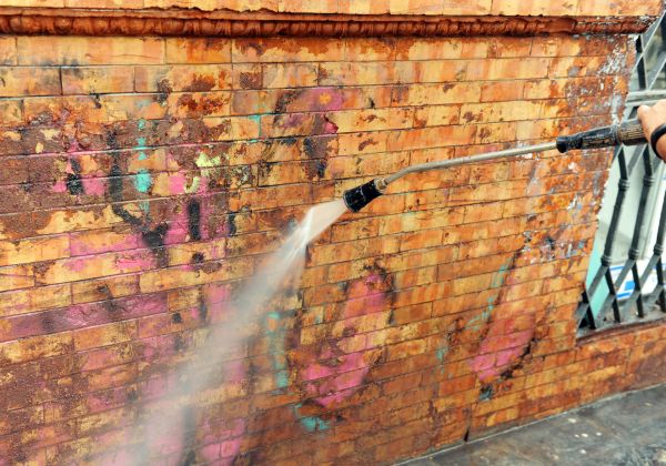 Brick Graffiti Cleaning in Elkhart